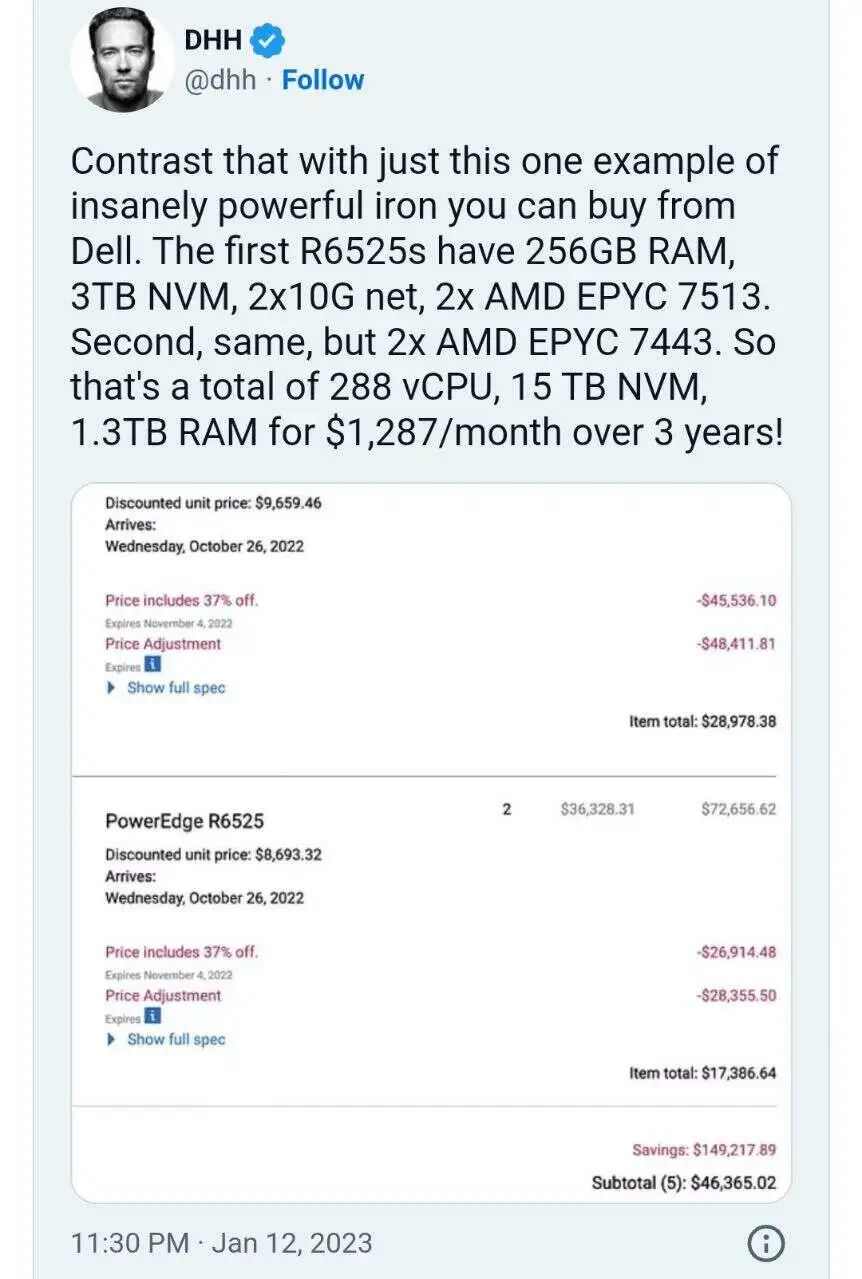 云昭：37Signals CTO曝云计算高额账单引发行业反思