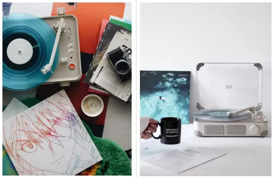 Syitren赛塔林T400 一体式便携黑胶唱机，为年轻人打